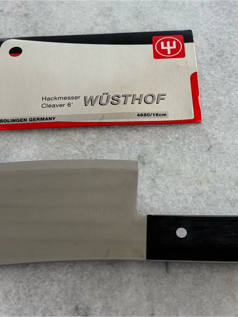 Wusthof Black and Silver Cleaver Knife